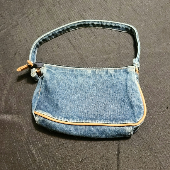 Small Denim and faux leather purse - Picture 2 of 5